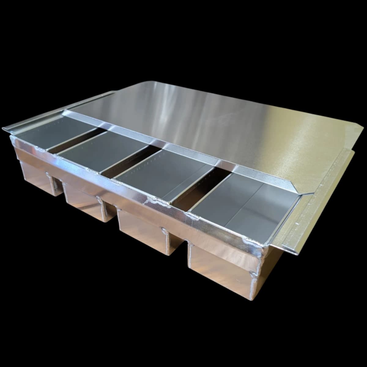 Zestaw form do chleba tostowego z pokrywą, aluminium 25x9,5x9,5 cm