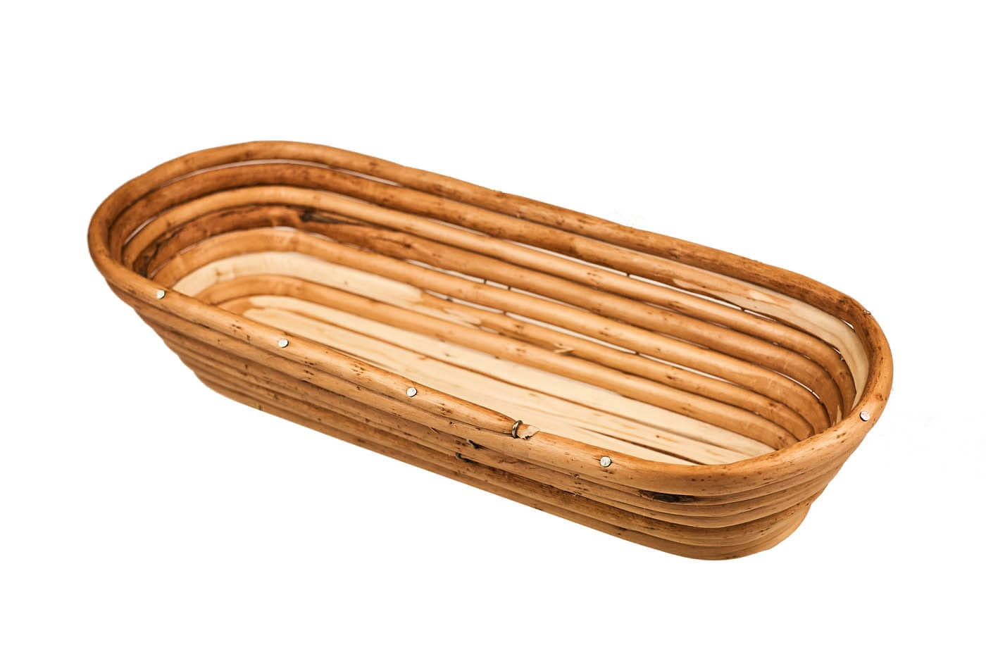 Prútená podlhovastá ošatka na kysnutie chleba 1,2 kg (36x13 cm)